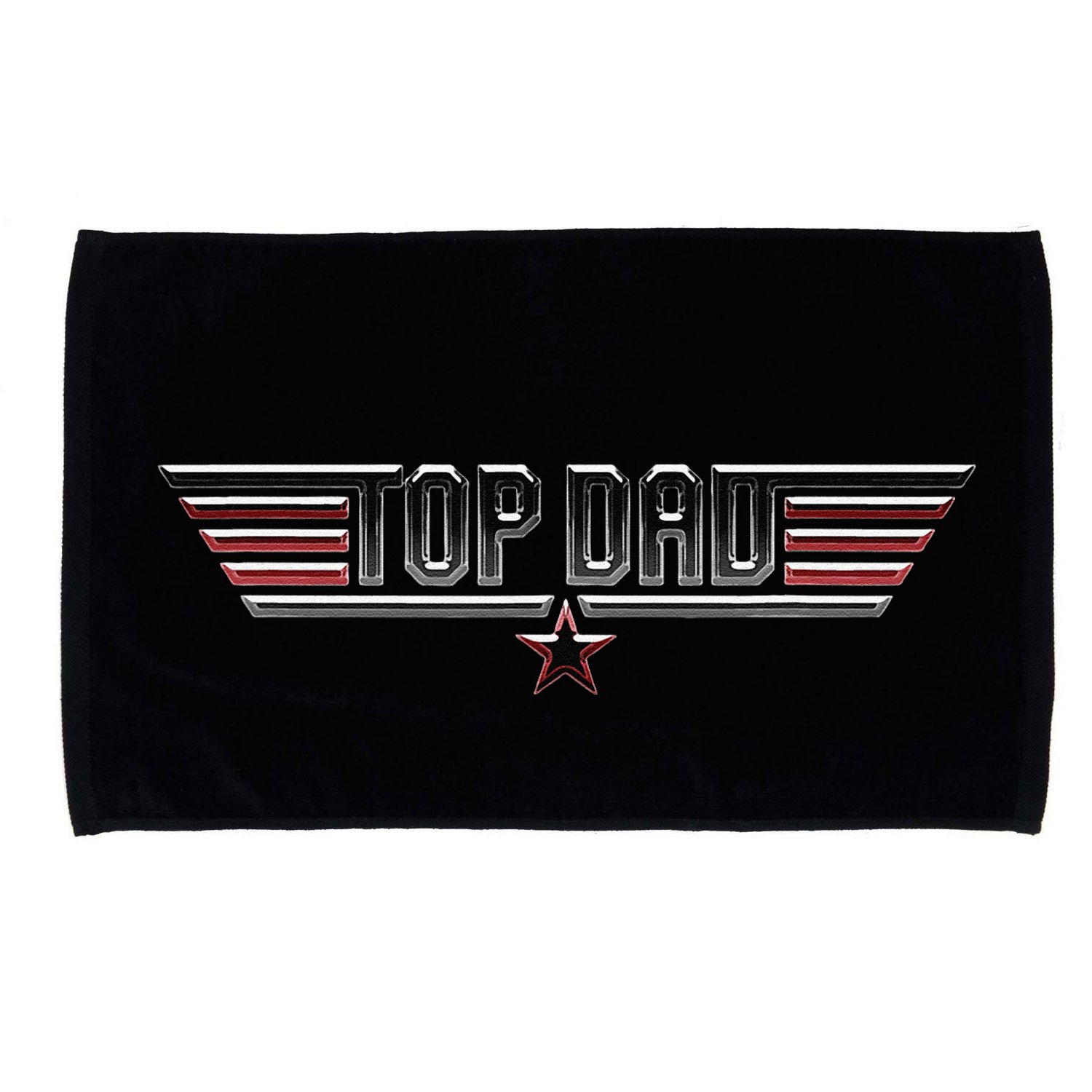 Top Dad Funny Gift Father Fathers Day 80s Daddy 1980s Microfiber Hand Towel