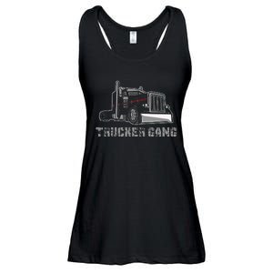 Truck Driver Funny Big Trucking Trucker Gang Ladies Essential Flowy Tank