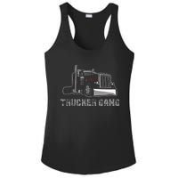 Truck Driver Funny Big Trucking Trucker Gang Ladies PosiCharge Competitor Racerback Tank