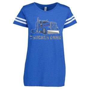 Truck Driver Funny Big Trucking Trucker Gang Enza Ladies Jersey Football T-Shirt