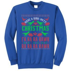 Trex Dinosaurs Fa Ra Ra Rawr Dinomite Ugly Christmas Carol Great Gift Sweatshirt