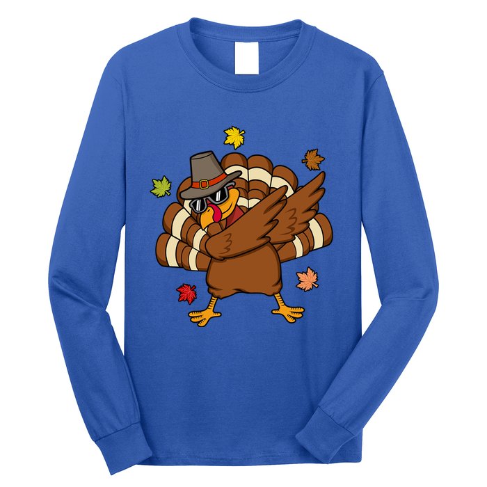 Turkey Dabbing Funny Thanksgiving Family Graphic Great Gift Long Sleeve Shirt