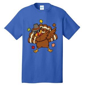 Turkey Dabbing Funny Thanksgiving Family Graphic Great Gift Tall T-Shirt