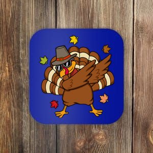 Turkey Dabbing Funny Thanksgiving Family Graphic Great Gift Coaster