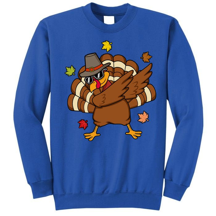 Turkey Dabbing Funny Thanksgiving Family Graphic Great Gift Tall Sweatshirt