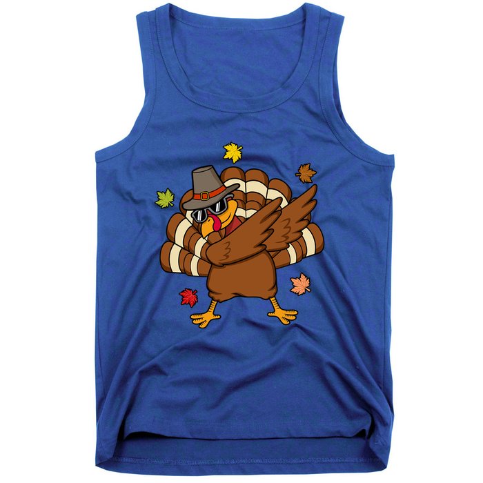 Turkey Dabbing Funny Thanksgiving Family Graphic Great Gift Tank Top