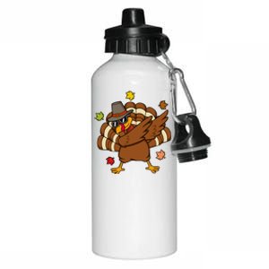 Turkey Dabbing Funny Thanksgiving Family Graphic Great Gift Aluminum Water Bottle