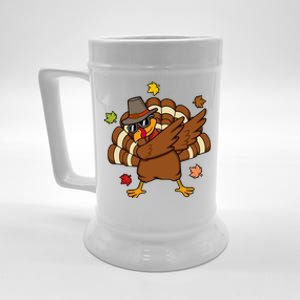 Turkey Dabbing Funny Thanksgiving Family Graphic Great Gift Beer Stein