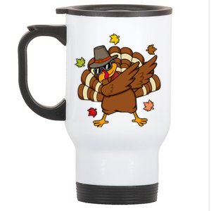 Turkey Dabbing Funny Thanksgiving Family Graphic Great Gift Stainless Steel Travel Mug