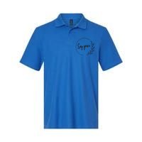 Thanksgiving Day Family Meal Say Grace Blessing Leafy Floral Meaningful Gift Softstyle Adult Sport Polo