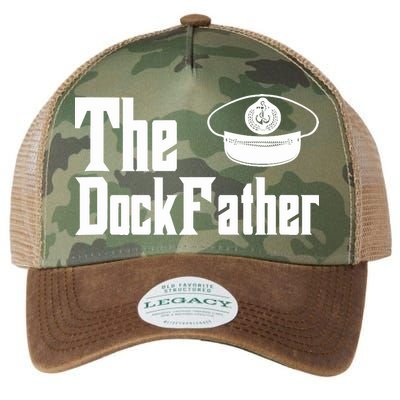 The Dock Father Captain Of The Boat Dad Funny Fathers Day Legacy Tie Dye Trucker Hat