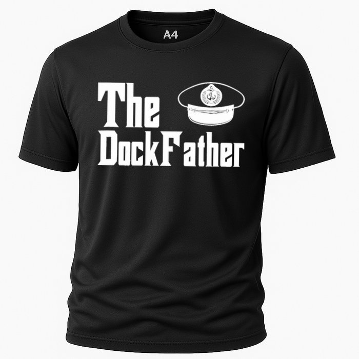The Dock Father Captain Of The Boat Dad Funny Fathers Day Cooling Performance Crew T-Shirt