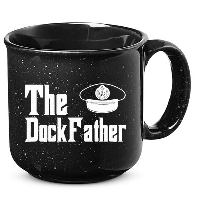 The Dock Father Captain Of The Boat Dad Funny Fathers Day 15oz Campfire Ceramic Mug