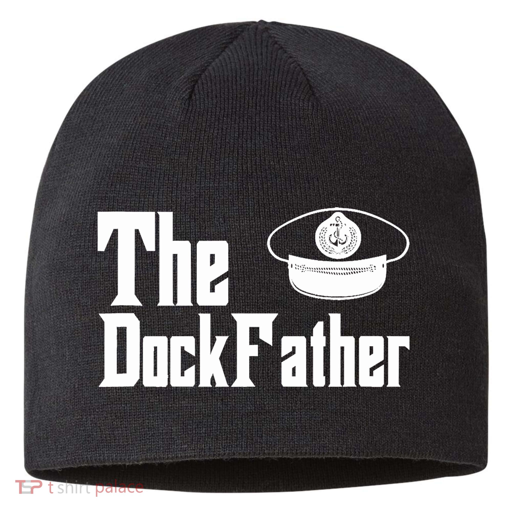 The Dock Father Captain Of The Boat Dad Funny Fathers Day Sustainable Beanie