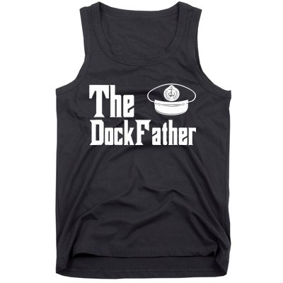 The Dock Father Captain Of The Boat Dad Funny Fathers Day Tank Top