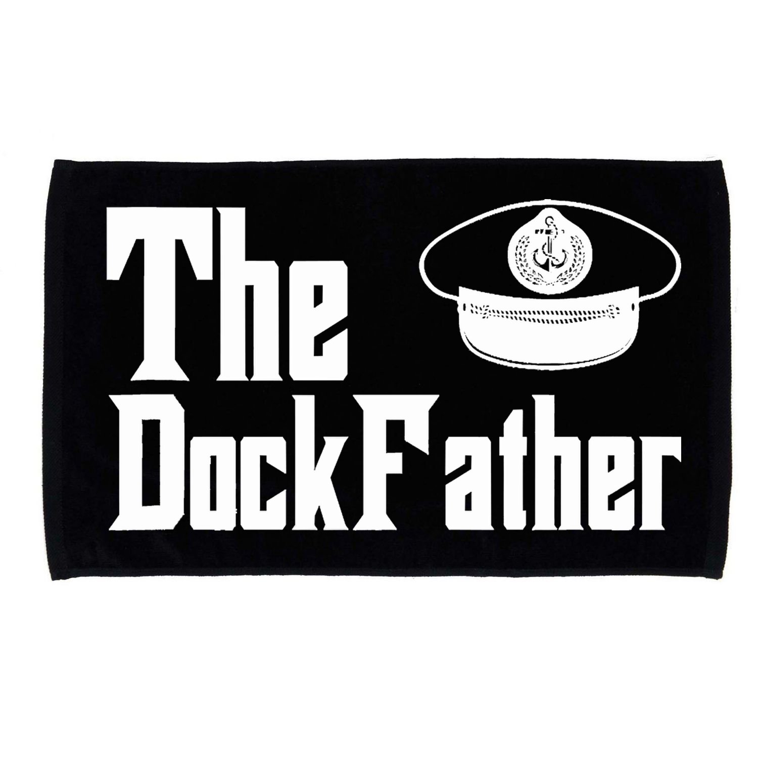The Dock Father Captain Of The Boat Dad Funny Fathers Day Microfiber Hand Towel