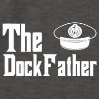 The Dock Father Captain Of The Boat Dad Funny Fathers Day Vector Backpack