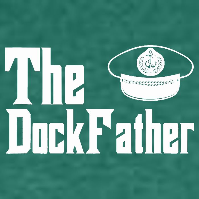The Dock Father Captain Of The Boat Dad Funny Fathers Day Womens T-Shirt