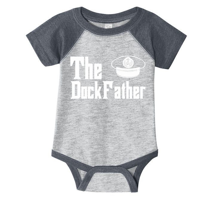 The Dock Father Captain Of The Boat Dad Funny Fathers Day Infant Baby Jersey Bodysuit