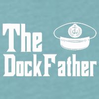 The Dock Father Captain Of The Boat Dad Funny Fathers Day Sueded Cloud Jersey T-Shirt