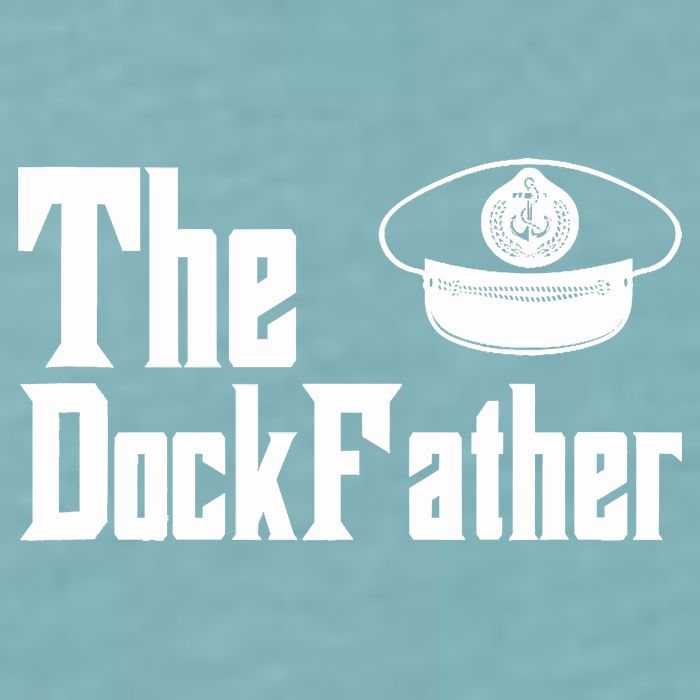 The Dock Father Captain Of The Boat Dad Funny Fathers Day Sueded Cloud Jersey T-Shirt