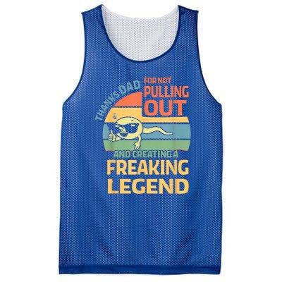 Thanks Dad For Not Pulling Out Funny Gifts From Daughter Son Mesh Reversible Basketball Jersey Tank