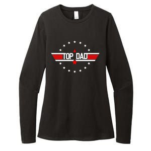 Top Dad Father's Day Airplane Pilot Womens CVC Long Sleeve Shirt