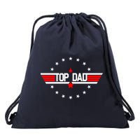 Top Dad Father's Day Airplane Pilot Drawstring Bag
