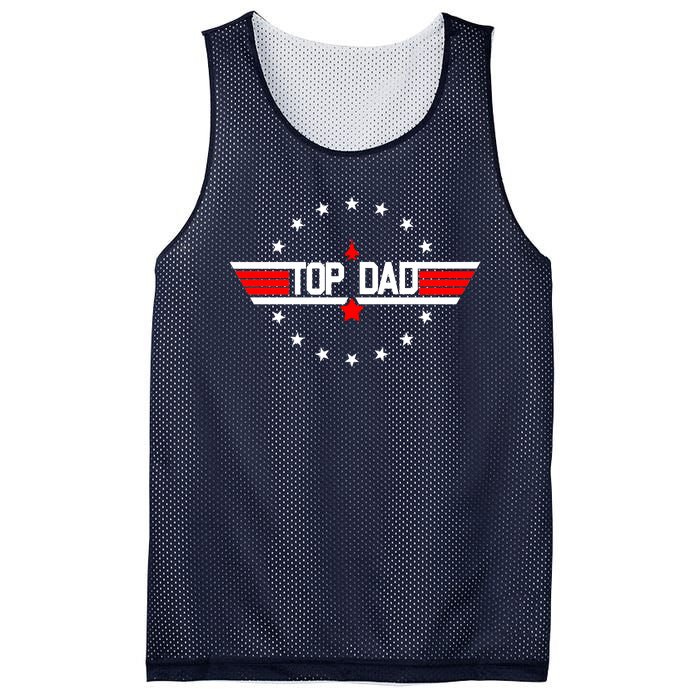 Top Dad Father's Day Airplane Pilot Mesh Reversible Basketball Jersey Tank