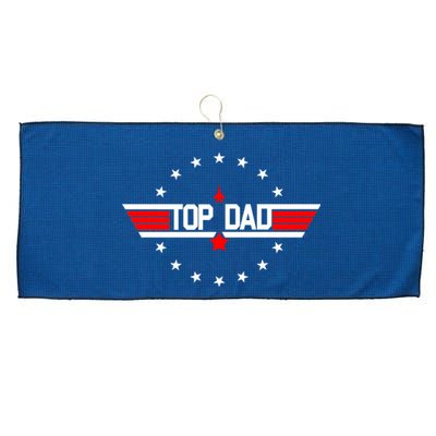 Top Dad Father's Day Airplane Pilot Large Microfiber Waffle Golf Towel