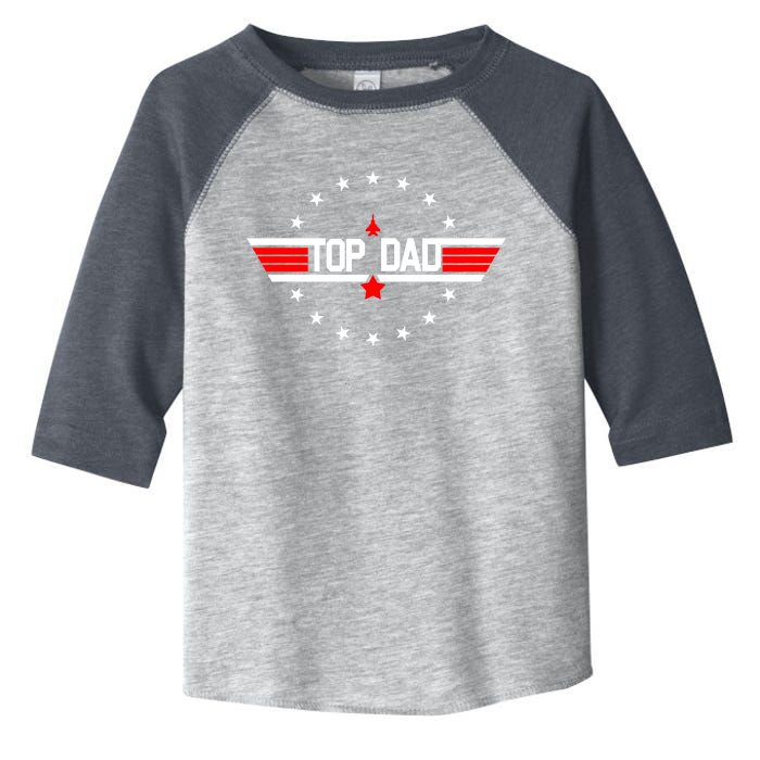 Top Dad Father's Day Airplane Pilot Toddler Fine Jersey T-Shirt