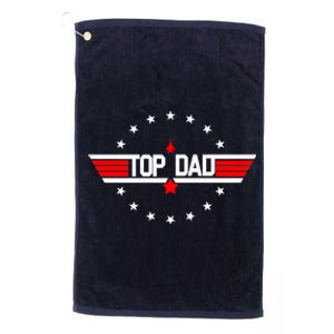 Top Dad Father's Day Airplane Pilot Platinum Collection Golf Towel