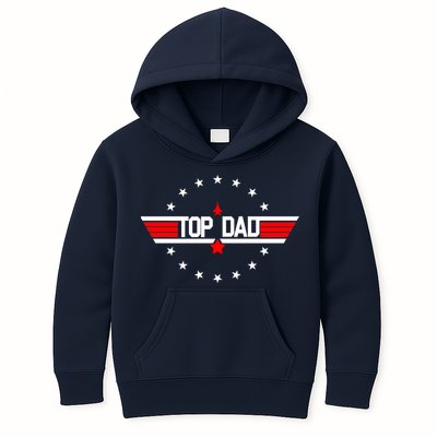 Top Dad Father's Day Airplane Pilot Kids Hoodie