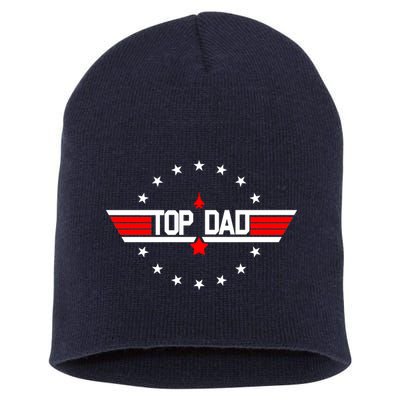 Top Dad Father's Day Airplane Pilot Short Acrylic Beanie
