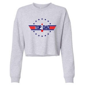 Top Dad Father's Day Airplane Pilot Cropped Pullover Crew