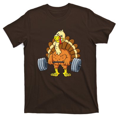 Turkey Deadlift Funny Thanksgiving Day Fitness Weightlifting T-Shirt