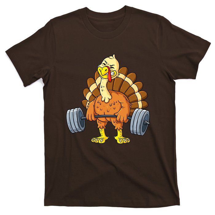 Turkey Deadlift Funny Thanksgiving Day Fitness Weightlifting T-Shirt