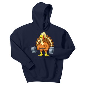 Turkey Deadlift Funny Thanksgiving Day Fitness Weightlifting Kids Hoodie