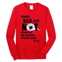 Thanks Dad For Not Pulling Out And Creating A Legend Father Long Sleeve Shirt