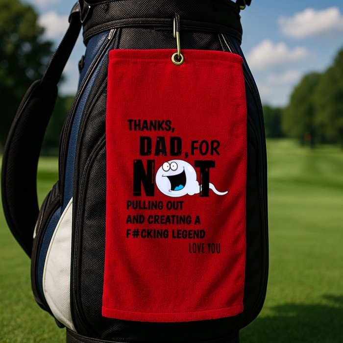 Thanks Dad For Not Pulling Out And Creating A Legend Father Golf Towel