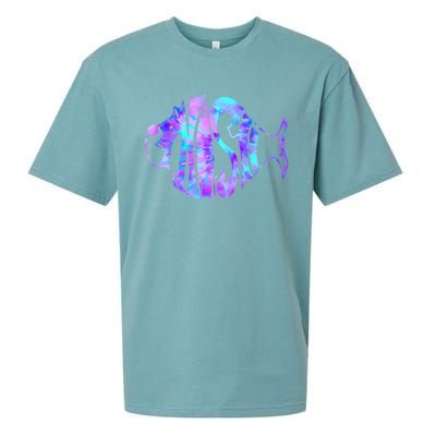 Tie Dye Fish, Jam, Fishing Fisherman Sueded Cloud Jersey T-Shirt