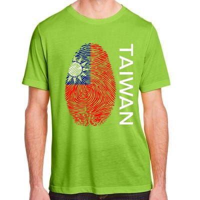 Taiwanese Dna Fingerprint Flag Taiwan Gift Adult ChromaSoft Performance T-Shirt