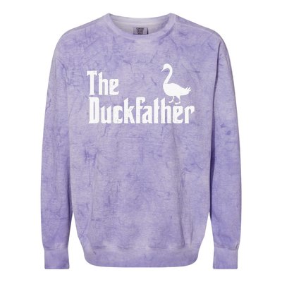 The Duck Father Duck Lover Quack Dad Fathers Day Goose Lover Colorblast Crewneck Sweatshirt