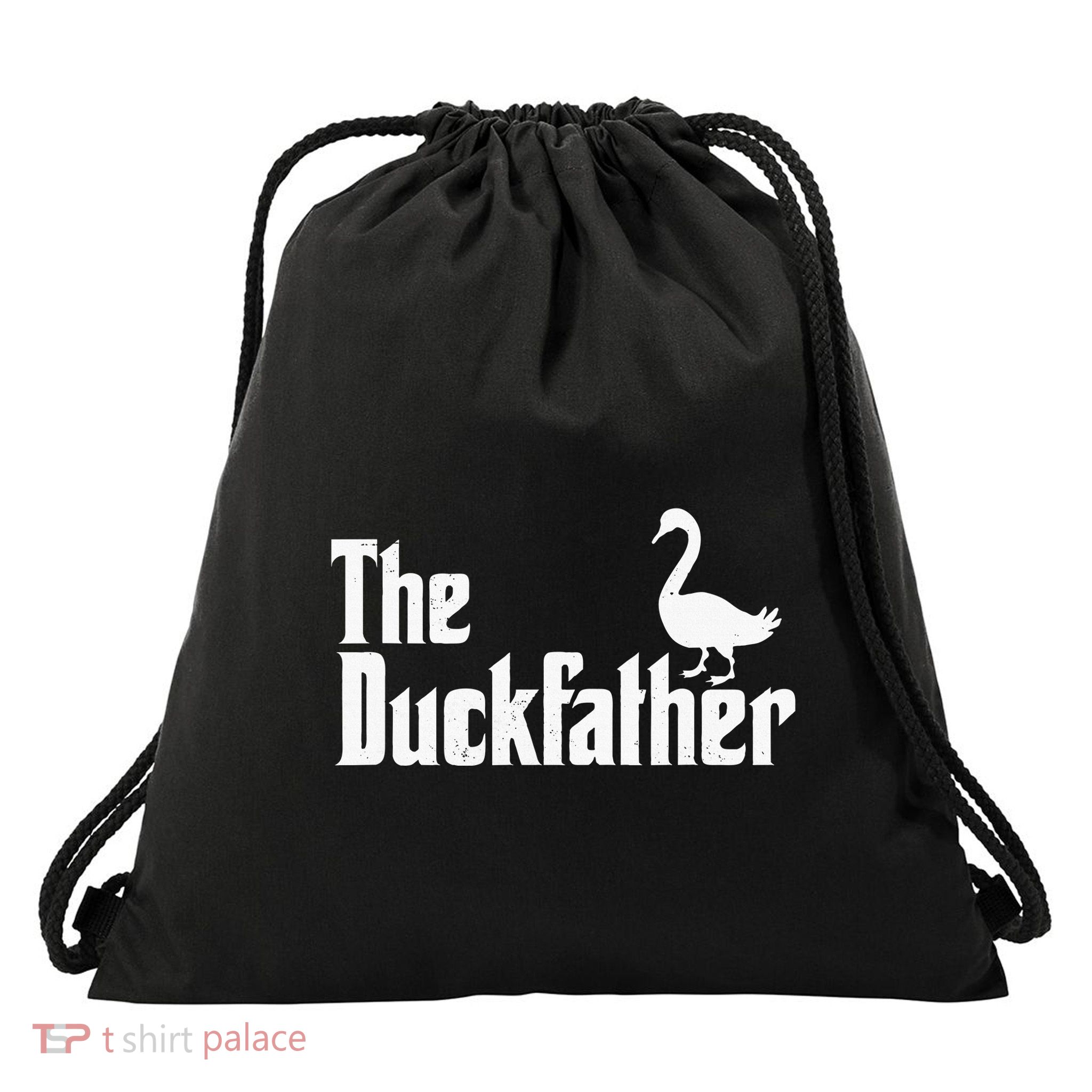 The Duck Father Duck Lover Quack Dad Fathers Day Goose Lover Drawstring Bag