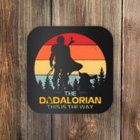 The Dadalorian Fathers Day Best Dad Number 1 Vintage Family Coaster