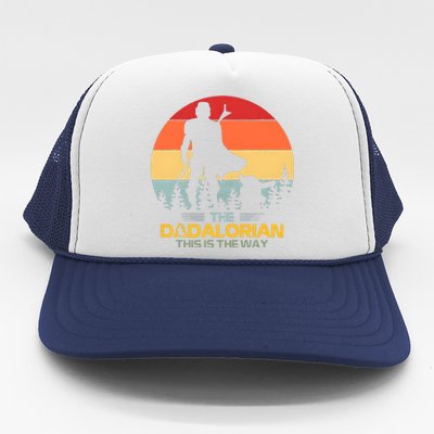 The Dadalorian Fathers Day Best Dad Number 1 Vintage Family Trucker Hat