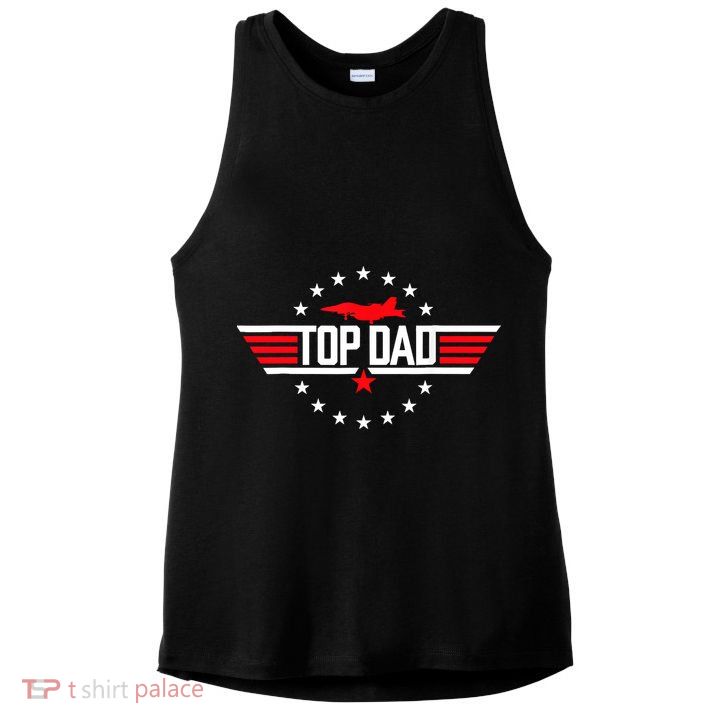 Top Dad Funny Fathers Day Birthday Surprise Ladies PosiCharge Tri-Blend Wicking Tank