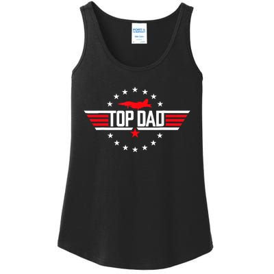 Top Dad Funny Fathers Day Birthday Surprise Ladies Essential Tank