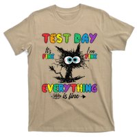 Test Day Funny Stressed Cat Teacher Student Testing Day T-Shirt