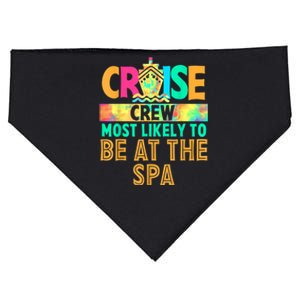 Tie Dye Funny Cruise Crew Most Likely To Be At The Spa USA-Made Doggie Bandana